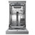 Baridi DH166 Slimline Freestanding Dishwasher 45cm Wide - Silver