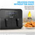 Baridi DH172 Dual Zone Air Fryer with 8 Preset Functions