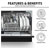 Baridi DH85 Tabletop Dishwasher 6 Place Settings 6.5L Capacity Black