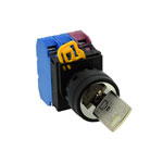 IDEC YW1K-2B 22mm 2 position maintained key operator Black bezel