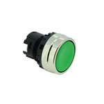 IDEC YW4B-A1G 22mm maintained operator Metal Finsh bezel Green button