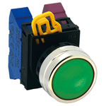 IDEC YW4B-M1G 22mm momentary operator Metal Finsh bezel Green button