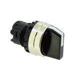IDEC YW4S-21 22mm 2 position Spring Return selector operator Metal Finish bezel
