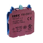 IDEC YW-EW11 Double pole 1 x NC 1 x NO contact block Screw terminals
