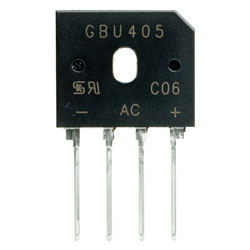 Taiwan Semiconductor GBU405 C2 4A 600V Inline Bridge Rectifier Diode