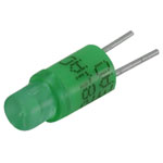 EAO 10-2613.1075 LED single T1 Bi Pin 28VAC/DC 5mA/9mA green