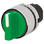 EAO 46-2828.3CM0.001 Knob selector switch, green, 2-position, Cam A, metal