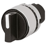 EAO 46-2828.3CV0.001 Knob selector switch, black, 2-position, Cam A, metal