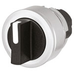 EAO 46-2828.4CV0.001 Knob selector switch, black, flush-mount, 2-position, Cam A