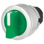 EAO 46-2W28.4CH0.001 Selector switch illuminated green flush-mount 2-posn Cam A