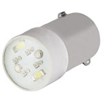 EAO 46-39J.0986 White multi-chip led lamp, BA9S, 24 V AC-DC, steady light