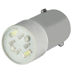 EAO 46-39J.0987 White multi-chip led lamp, BA9S, 130 V AC-DC, steady light