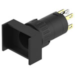 EAO 51-121.022 Illuminated pushbutton mom SA 1NC+1NO ST/PT 18x24 gold/silver