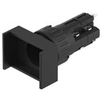 EAO 51-122.0252 Illuminated pushbutton mom SA 2NC+2NO ST 18x24 gold/silver