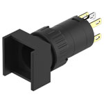 EAO 51-151.022 Illuminated pushbutton mom SA 1NC+1NO ST/PT 18x18 gold/silver