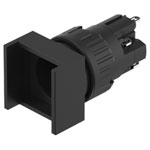 EAO 51-151.0252 Illuminated pushbutton mom SA 1NC+1NO ST 18x18 gold/silver