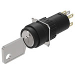 EAO 51-235.022D Keylock Sw 2 posn main SA 1NC+1NO ST/PT D18 gold/silver A 311