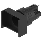 EAO 51-261.0252 Illuminated pushbutton main SA 1NC+1NO ST 18x24 gold/silver