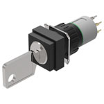 EAO 51-445.036D Keylock switch 2 positions main LL 1NC+1NO UT 18x18 gold A 311