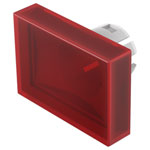 EAO 51-901.2 Lens red flat 15.2x21.2 plastic translucent