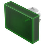 EAO 51-903.5 Lens green flat 15.2x21.2 plastic transparent