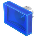 EAO 51-903.6 Lens blue flat 15.2x21.2 plastic transparent