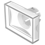 EAO 51-903.7 Lens colourless clear flat 15.2x21.2 plastic transparent