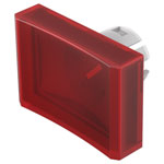 EAO 51-904.2 Lens red concave 15.2x21.2 plastic transparent