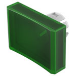 EAO 51-904.5 Lens green concave 15.2x21.2 plastic transparent