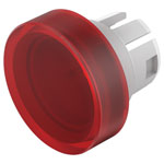 EAO 51-933.2 Lens red flat D15.8 plastic transparent