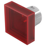 EAO 51-953.2 Lens red flat 15.2x15.2 plastic transparent