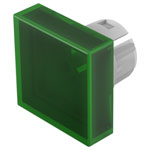 EAO 51-953.5 Lens green flat 15.2x15.2 plastic transparent