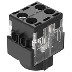 EAO 61-8675.11 Switching element slow-make without lamp 1NC+1NO screw silver