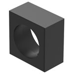 EAO 61-9220.0 Keylock front bezel black 15,3x15,3 plastic opaque