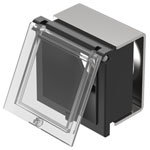 EAO 61-9921.0 Protective cap flush mounting black/clear 24x24 plastic