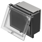 EAO 61-9922.0 Protective cap flush mounting black/clear 24x30 plastic