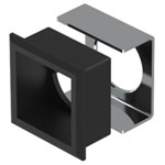 EAO 61-9930.0 Front bezel-set, flush mounting black 24x24 plastic opaque