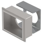 EAO 61-9931.4 Front bezel-set, flush mounting silver 24x30 alu look