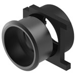 EAO 61-9933.1 Front bezel-set, flush mounting pushbutton black D25 alu