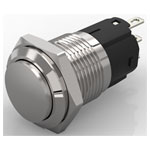 EAO 82-4161.2000 16mm Pushbutton St.Steel flush/raised Solder Maint. Ag Contacts