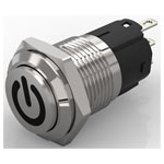 EAO 82-4161.2000.B002 16mm Pushbutton St.Steel flush/raised Solder Maint. Ag