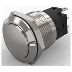 EAO 82-5161.2000 Pushbutton Maintained 19mm St.Steel flush/raised no LED solder