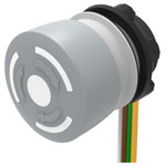 EAO 84-6230.0040 Stop Pushbutton grey, 1NC+1NO, non illuminated, cable 3