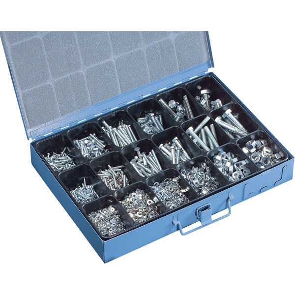 Affix Screw And Nut Assortment Kit In Steel Case 3000 Piece
