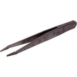 VOMM 5323 100-AS Thin Tip 3mm Wide Carbon Fibre Tweezers - 110mm