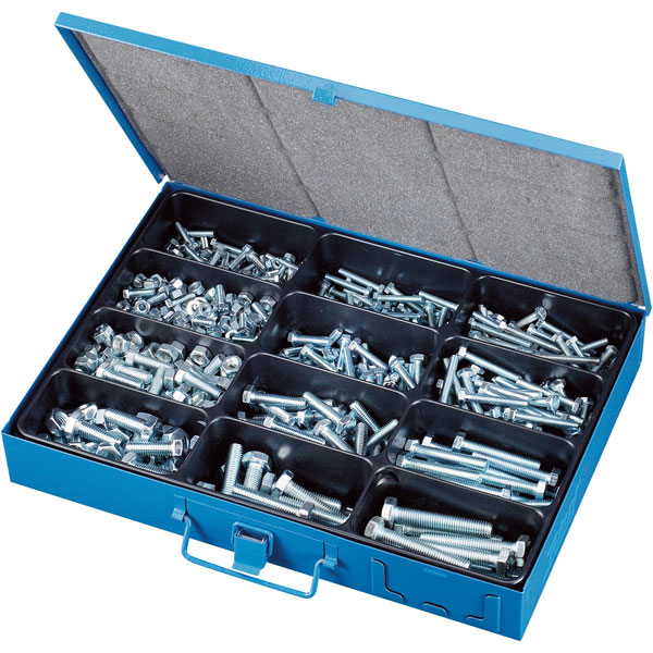 Click to view product details and reviews for Affix Hexagonal Steel Bolts And Nuts Assortment In Steel Case 750.
