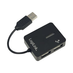 LogiLink® UA0139 Smile USB 2.0 4 Port Hub - Black
