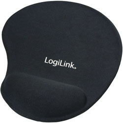 LogiLink® ID0027 Mousepad With Gel Wrist Rest Support - Black