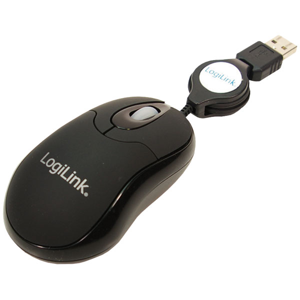 ® ID0016 Mouse Optical USB Mini With Retractable Cable