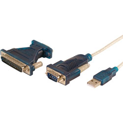 LogiLink® USB 2.0 To Serial Adapter, 9+25 Pin